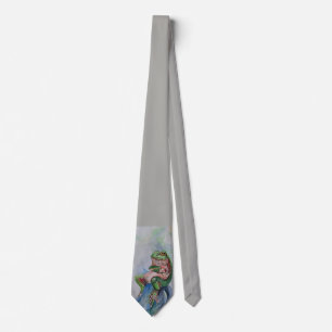 Grön grå grodaTie Slips