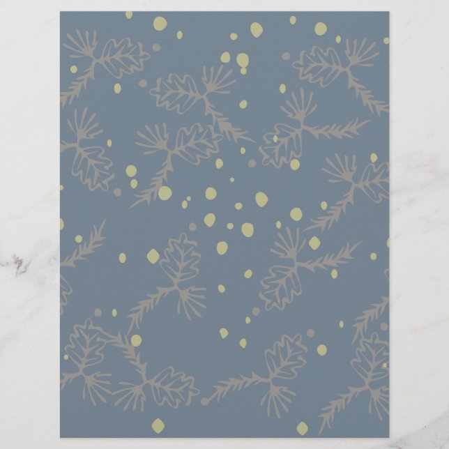Grön grå scrapbookpapper (Framsida)