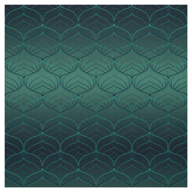 Grön gradient i art deco-stil. tyg (Provkarta)