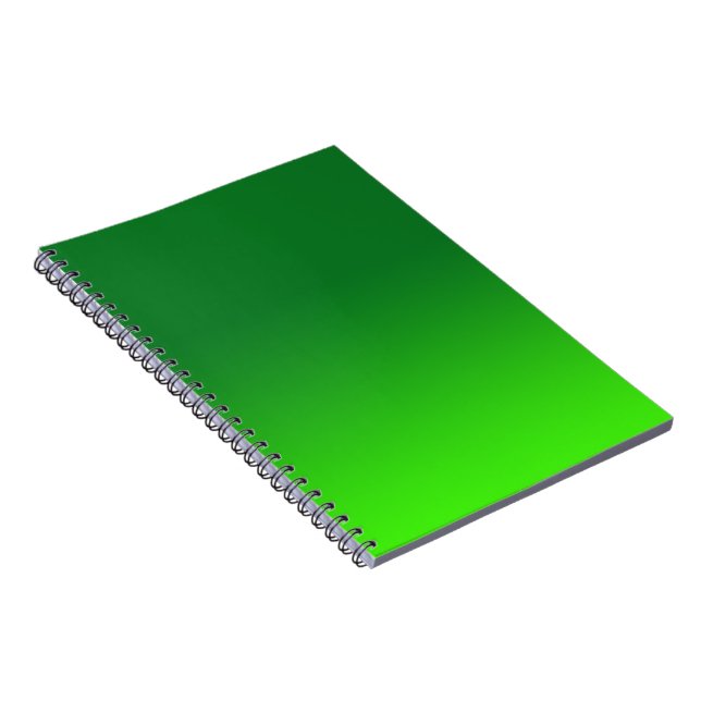 Grön Gradient Ombre Livlig Modern Enkel Anteckningsbok (Högra Sidan)