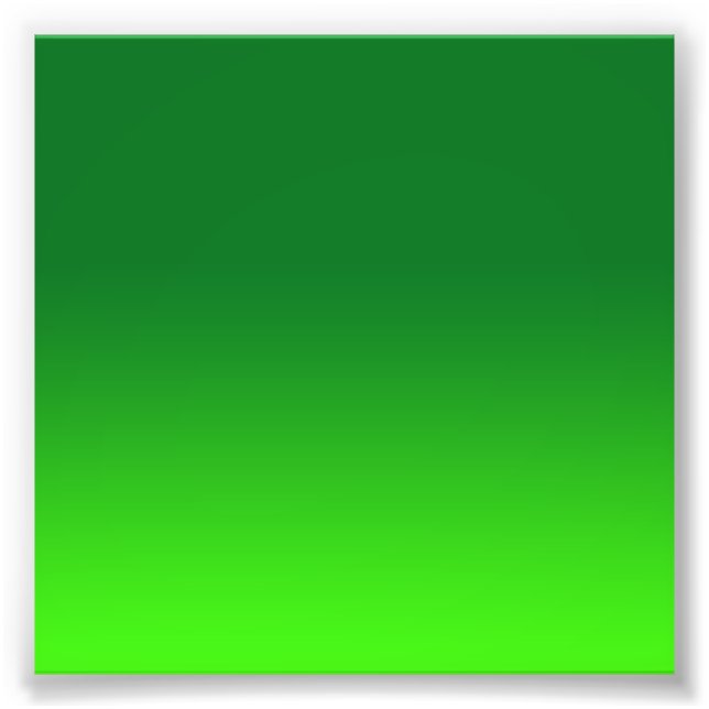 Grön Gradient Ombre Livlig Modern Enkel Fototryck (Framsidan)