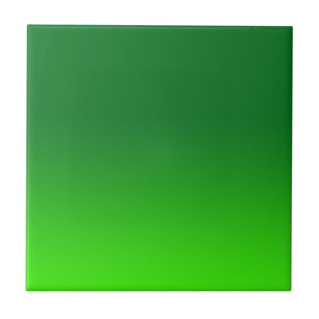 Grön Gradient Ombre Livlig Modern Enkel Kakelplatta (Framsidan)