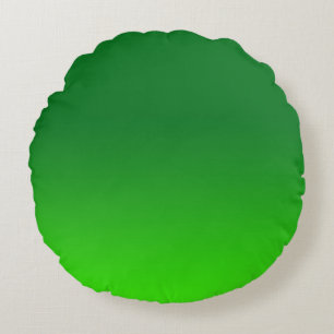 Grön Gradient Ombre Livlig Modern Enkel Rund Kudde
