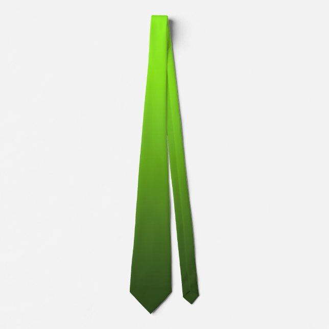 Grön Gradient Slipspänne Fräsch Minimalistisk Ombr Slips (Framsida)