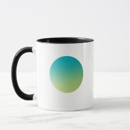 Grön Gradientcirkel Vignett Abstrakt Design Mugg