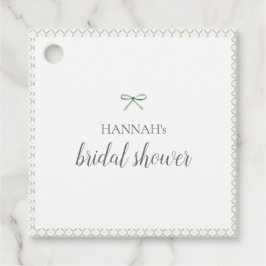 Grön Grandmillennial Bröllopsfest Gåvor Etiketter