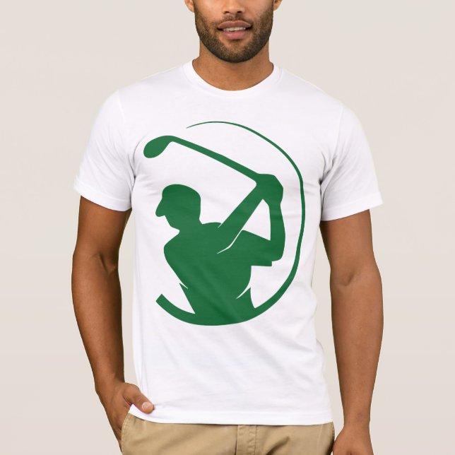 Grön gräs golf t-shirt (Framsida)