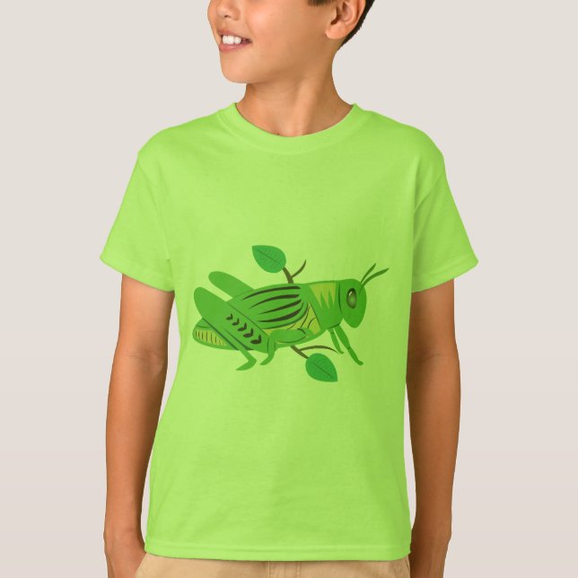 Grön gräshoppa tee shirt (Framsida)