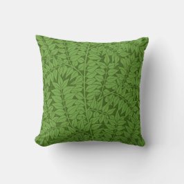 Grön grenmönster (Djungelkonst) (William Morris) Kudde
