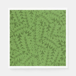 Grön grenmönster (Djungelkonst) (William Morris) Pappersservett