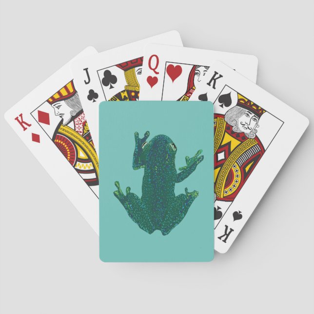 Grön groda casinokort (Baksidan)