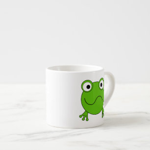 Grön groda. Looking förväxlade Espressomugg
