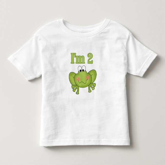 Grön groda mig förmiddag två t-shirt (Framsida)