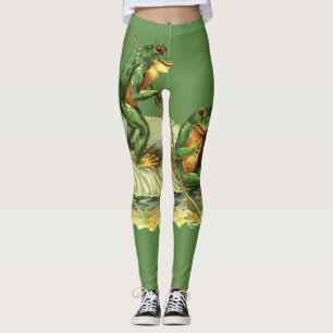 GRÖN GRODADAMASKER LEGGINGS