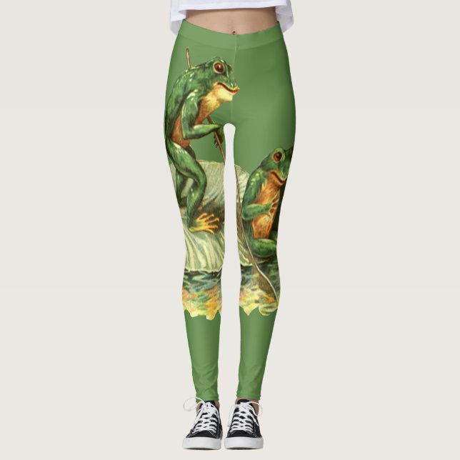 GRÖN GRODADAMASKER LEGGINGS (Framsida)