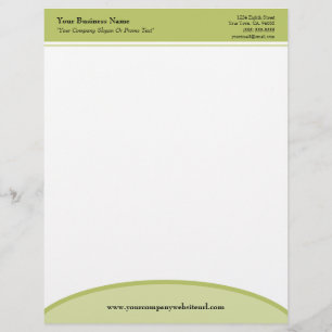 Grön grundläggande yrkesmässig affärsbrevhuvud för brevhuvud