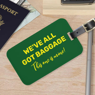 Grön Gul Den Här Är Min Roliga Citat Bagagebricka