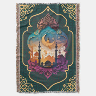Grön Gul Geometrisk Hemmatta Mihrab Filt