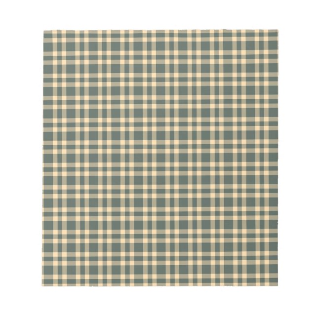 Grön Gul Karomönster Anteckningsblock (Framsida)