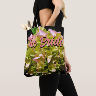 Grön gul rosa Hydrangea, till Bruden Tygkasse