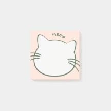 Grön Gul Söt Katt Form Meow