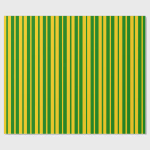 Grön Gul Stilig Randig Mönsterdesign Presentpapper