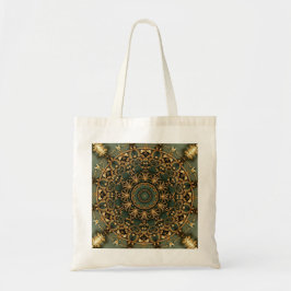 Grön Guld Dekorativ Semestertotebag Tygkasse
