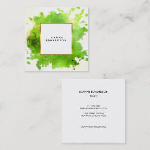 Grön guld- professionell för fyrkantigt visitkort