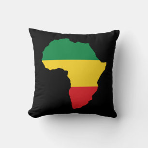 Grön, Guld & Röd Afrikaflagga Kudde