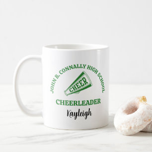 Grön gymnasieelev Cheerleader Personlig Kaffemugg