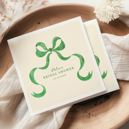 Grön Handritad Båge Bröllopsfest Pappersservett