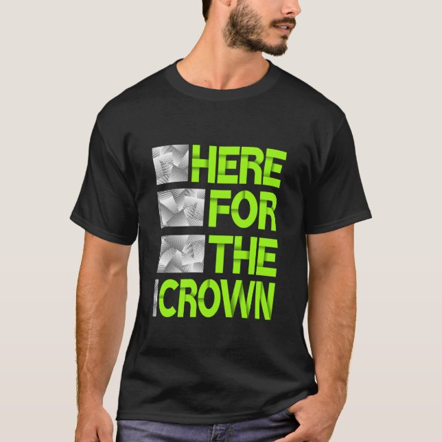 Grön här för The Crown grön grafik T Shirt (Framsida)