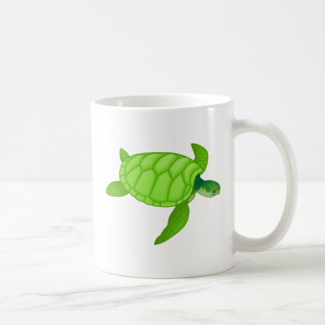 Grön havssköldpadda kaffemugg (Höger)