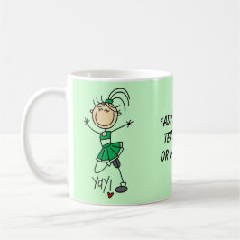 Grön hejaklacksledaremugg för anpassade mugg