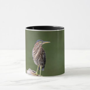 Grön Heron på en logga Mugg