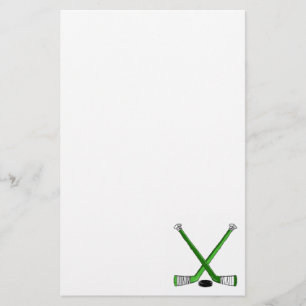 Grön hockey brevpapper