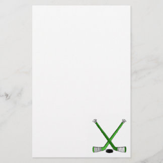 Grön hockey brevpapper