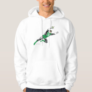 Grön höger lyktafluga sweatshirt med luva