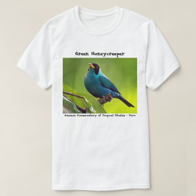 Grön Honeycreeper T-tröja T Shirt (Design framsida)