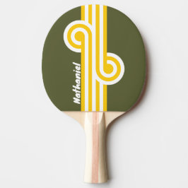 Grön Honung Nostalgisk Loop med Namn Pingisracket