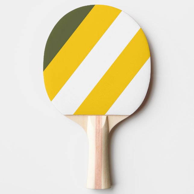 Grön Honung Nostalgiska Kraftiga Ränder Pingisracket (Framsidan)