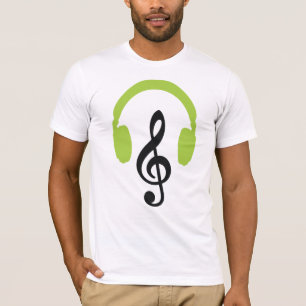 Grön hörlurarmusik noterar partyet för kärlek TC5 T-shirt