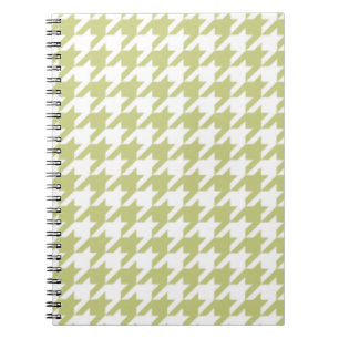 Grön Houndstooth för Linden anteckningsblock