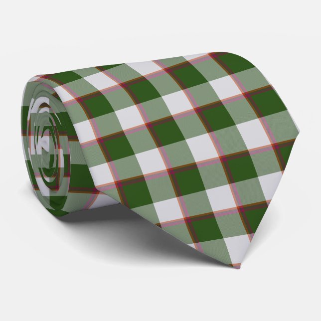 Grön House och Mischka Grå Rutig Slip Slips (Rullad)
