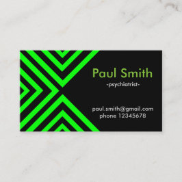 Grön hypnotisk geometri visitkort