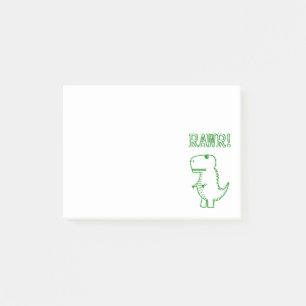 Grön Ilsken T Rex Dino Post-it Block