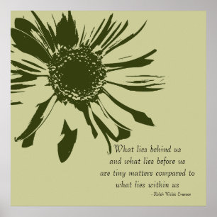 Grön inspirera blommigt för vis man poster