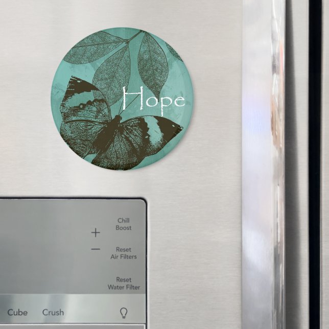 Grön Inspirerande Hopp Fjäril Magnet (In Situ (Fridge))