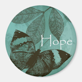 Grön Inspirerande Hopp Fjäril Magnet