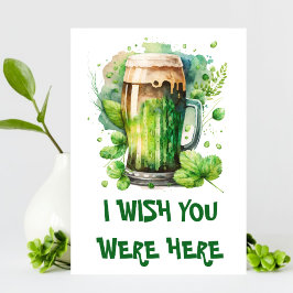 Grön irländsk ölmugg St Patrick’s Day Meddelande
